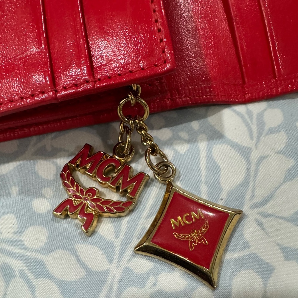 EUC MCM Leather Long Wallet with Charms, MCM Box Included - Picture 6 of 9
